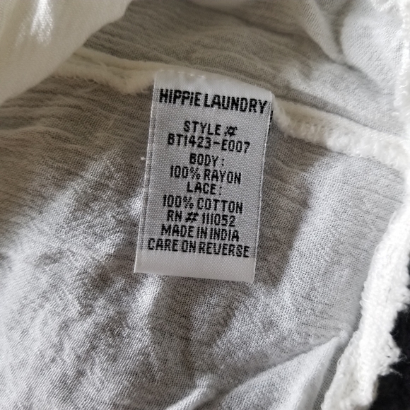 🛍Large Boho Hippie Laundry White Crop Ruffle Tank - Picture 6 of 6